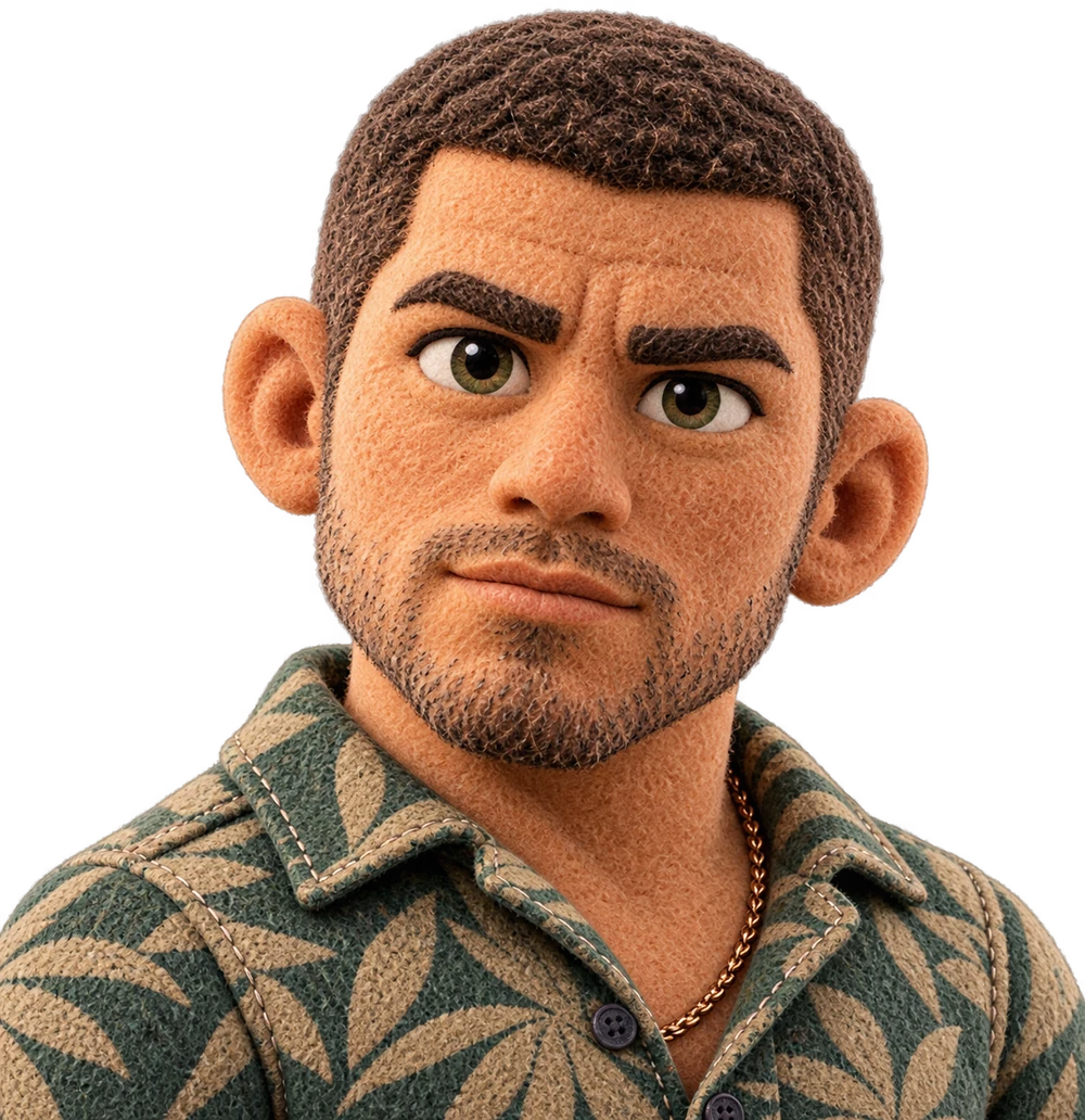 Jason Duval felt portrait